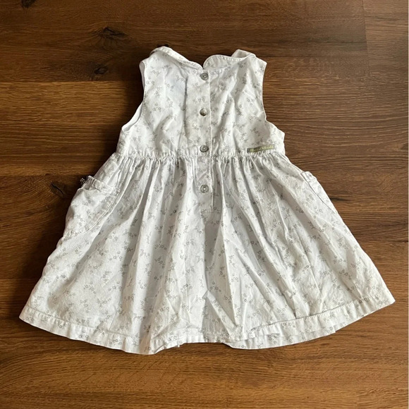 TARTINE ET CHOCOLAT Bébé/Baby | White dress with Grey/Grey Flowers - Picture 6 of 14